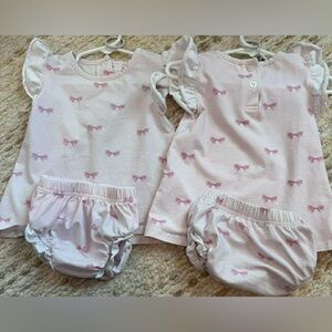 Pink Bow Kids Matching Set